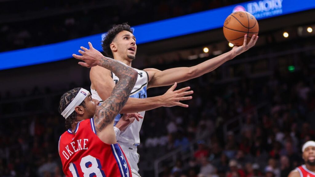Zaccharie Risacher shines in 3rd quarter in win over 76ers