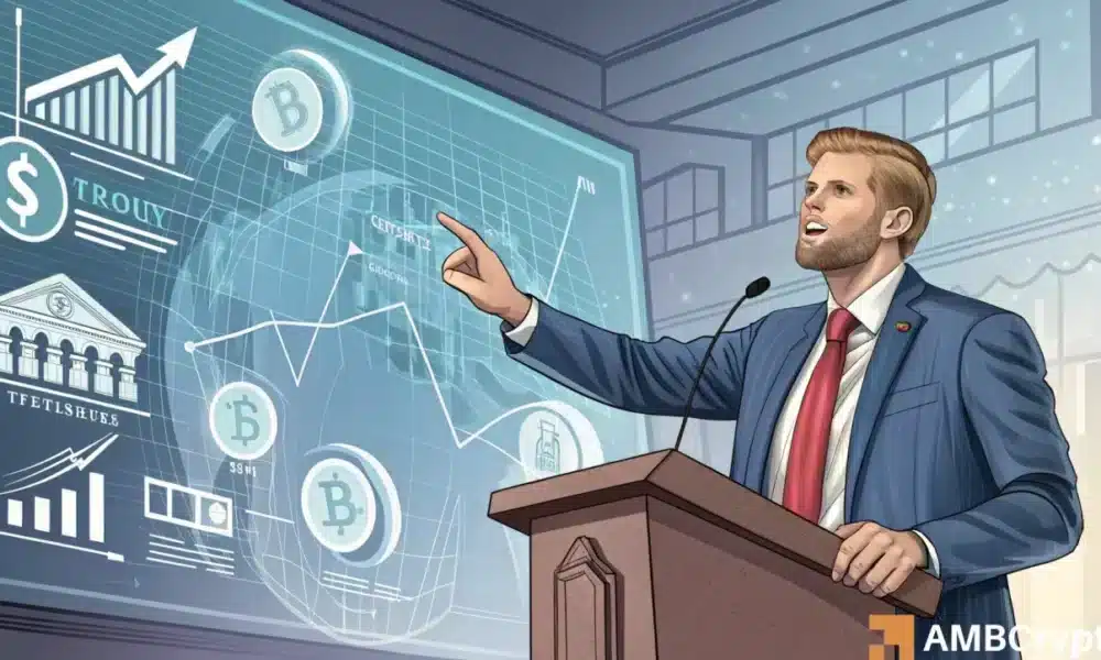 Eric Trump asks: 'What is it that JPMorgan Chase does that DeFi and blockchain can’t do better?'