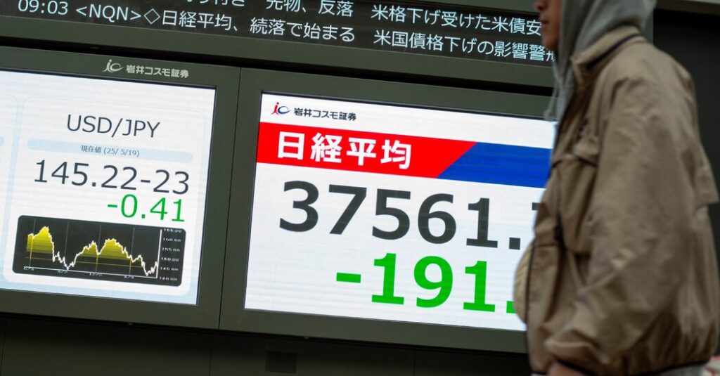 Stocks Fall and Bond Yields Jump on Concerns About US Debt