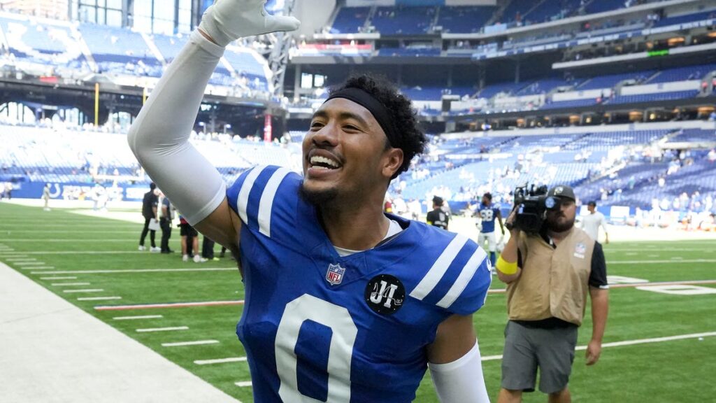 How he came up with the celebration with Blue