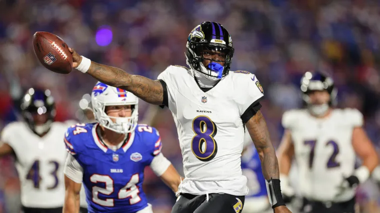 Lamar Jackson pushes fan video: Ravens QB explains why he shoved Bills fan after DeAndre Hopkins touchdown image