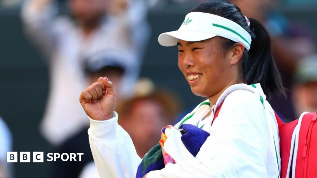 Mimi Xu pumps her fist after the end of a game
