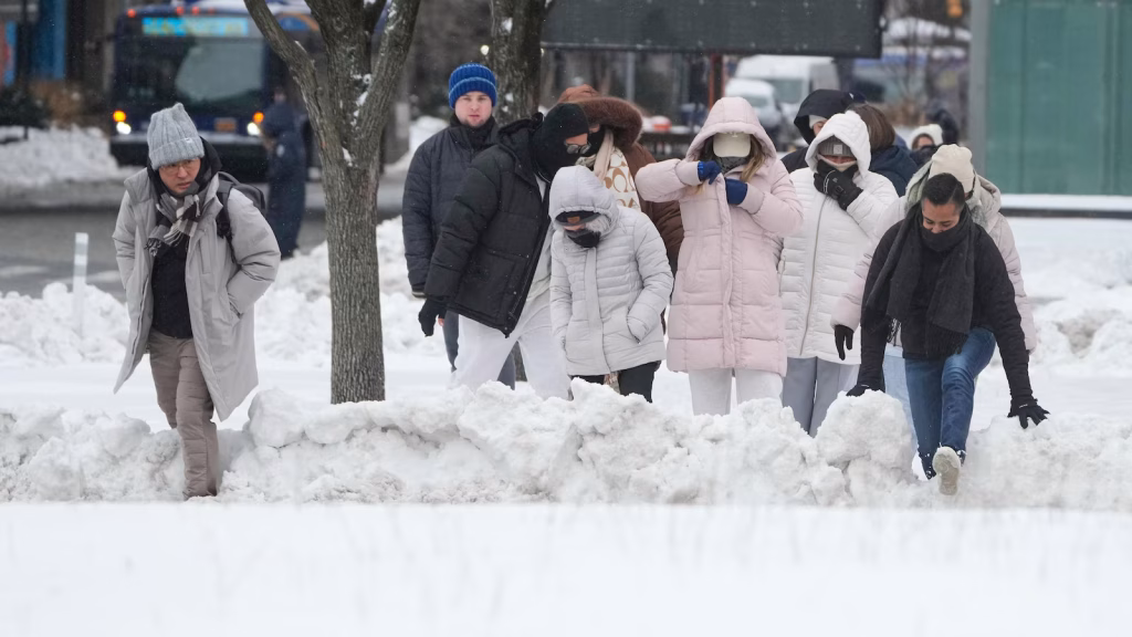 East Coast residents urged to brace for significant snowfall and gusty winds amid blizzard alerts.