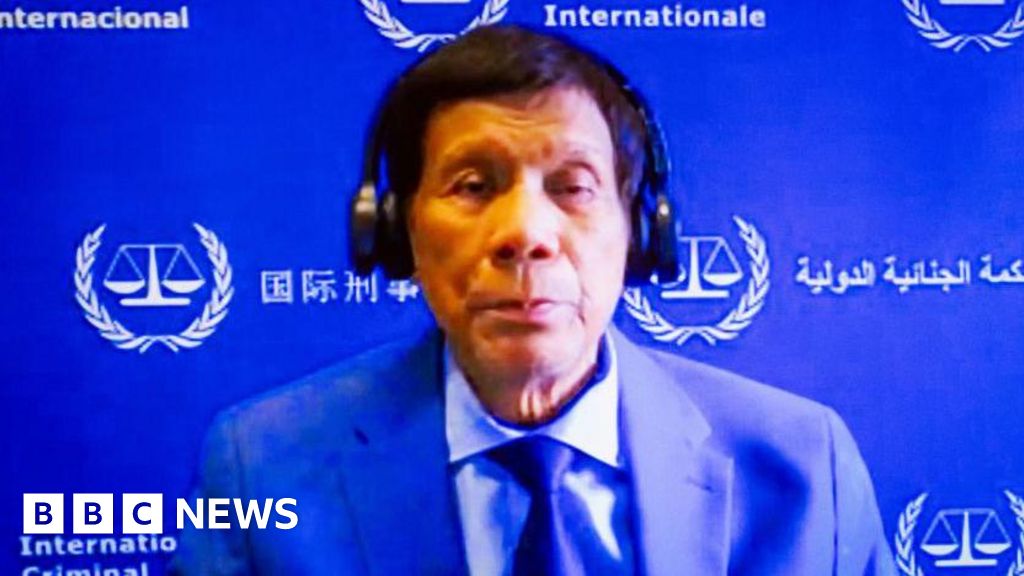[Former Philippine leader on trial for alleged crimes against humanity