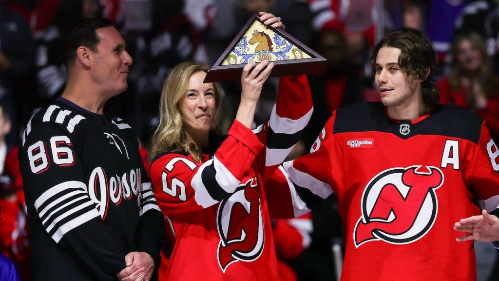 NJ Governor Sherrill faces boos during Devils game honoring Jack Hughes