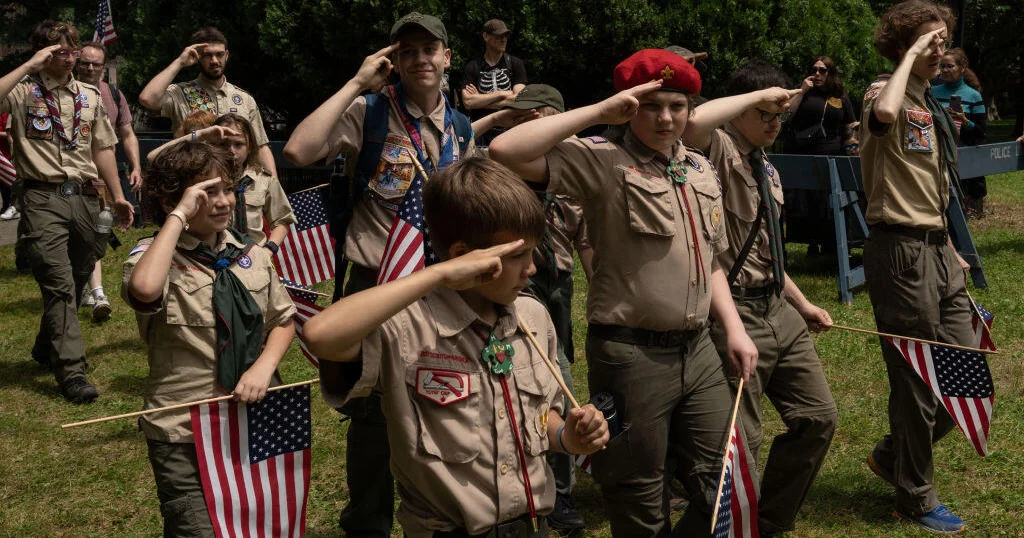 Scouting America plans to revise policies, such as the biological sex requirement, to ensure continued military backing, according to Hegseth.