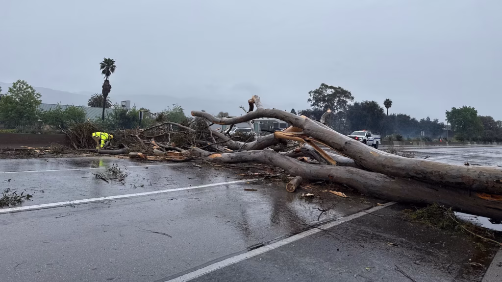 Severe winter storm brings strong winds, heavy rainfall, and snowfall to California.
