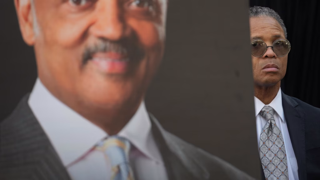 Tributes for Jesse Jackson commence at the Chicago headquarters of his civil rights organization.