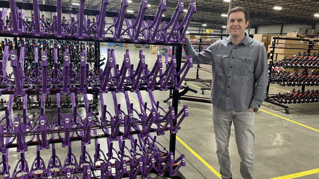 A children's bike manufacturer looks to benefit from tariffs imposed by Trump.