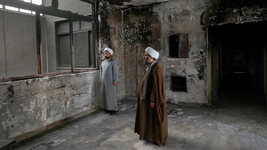 [Airstrike allegedly targets venue in Qom during discussions on succession planning.