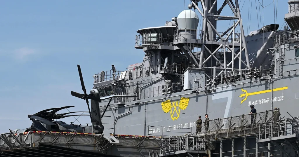 Approximately 2,200 Marines and three warships from the 2nd Marine Expeditionary Unit are deployed to the Middle East amid ongoing conflict with Iran.