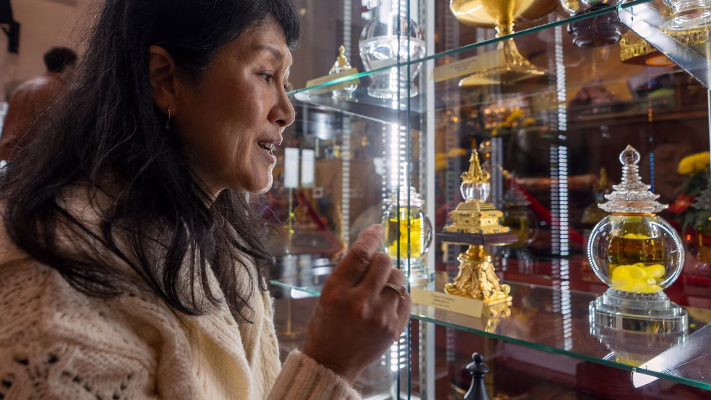 Buddhist relics, including teeth and finger bones, evoke faith among followers