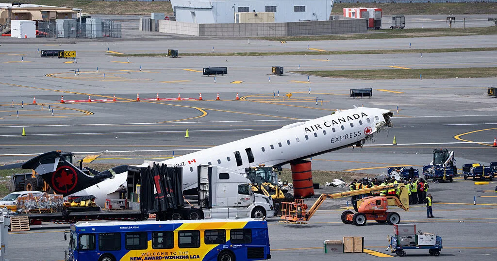 Debris from Air Canada aircraft accident removed from LaGuardia Airport runway
