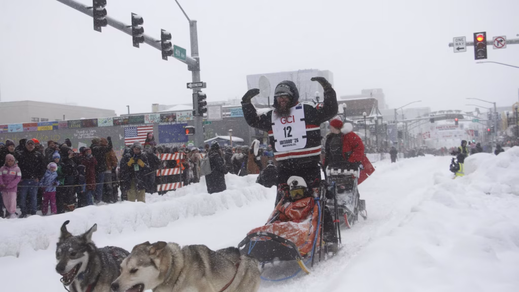 Downtown Anchorage prepares for increased dog presence with the start of the 54th Iditarod race.
