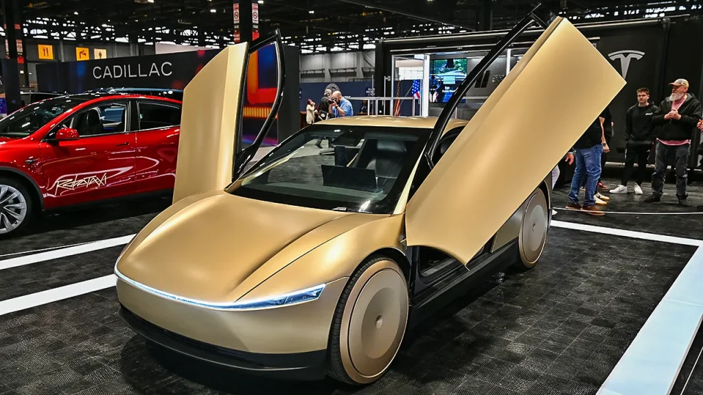 Elon Musk announces Tesla Cybercab manufacturing is set to begin in April 2025.