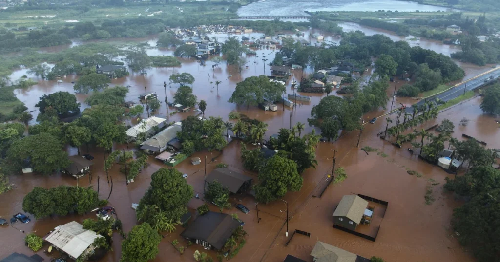 Evacuation orders issued for over 5,000 residents in Hawaii due to flooding.