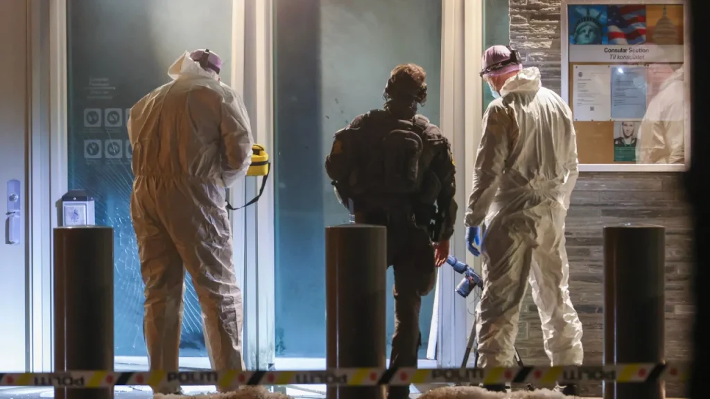 [Explosion targets U.S. Embassy in Oslo; no injuries have been reported.