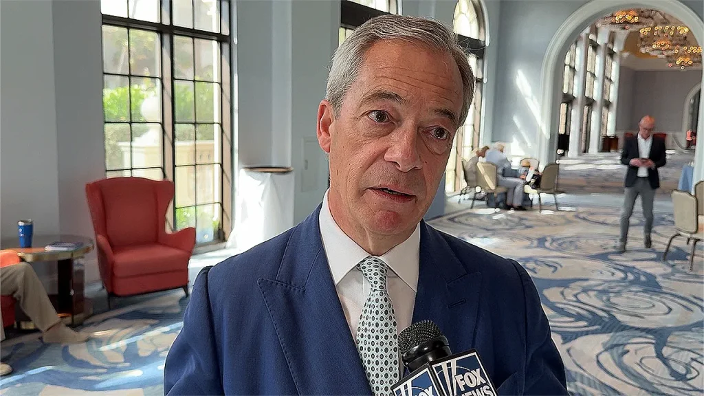 Farage condemns Starmer for opposing American access to UK military installations.