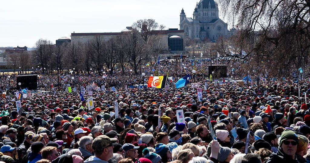 Global demonstrations occur to oppose Trump under the banner of "No Kings."