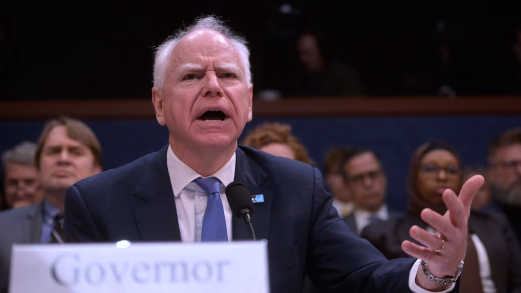 Governor Tim Walz informs a House committee that the Trump administration's immigration policies hindered efforts to combat fraud in Minnesota.