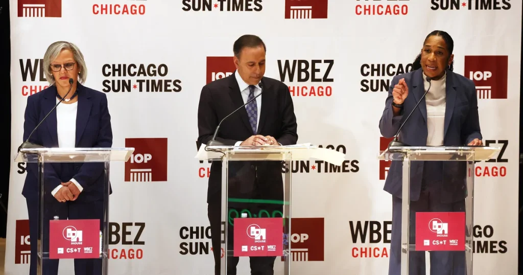 Illinois Senate primary evaluates Pritzker's influence, Democratic perspectives on ICE, and external funding.