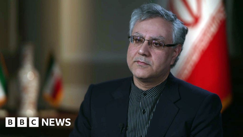 [Iran's envoy cautions the UK regarding its participation in the conflict.