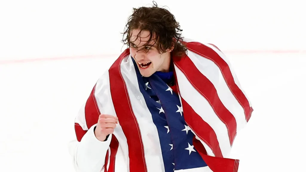 Jack Hughes reports receiving support from Rangers fans following Olympic gold victory.