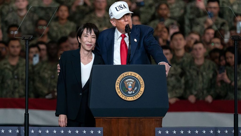 Japanese Prime Minister meets with U.S. officials at the White House amid concerns over the Iran conflict.
