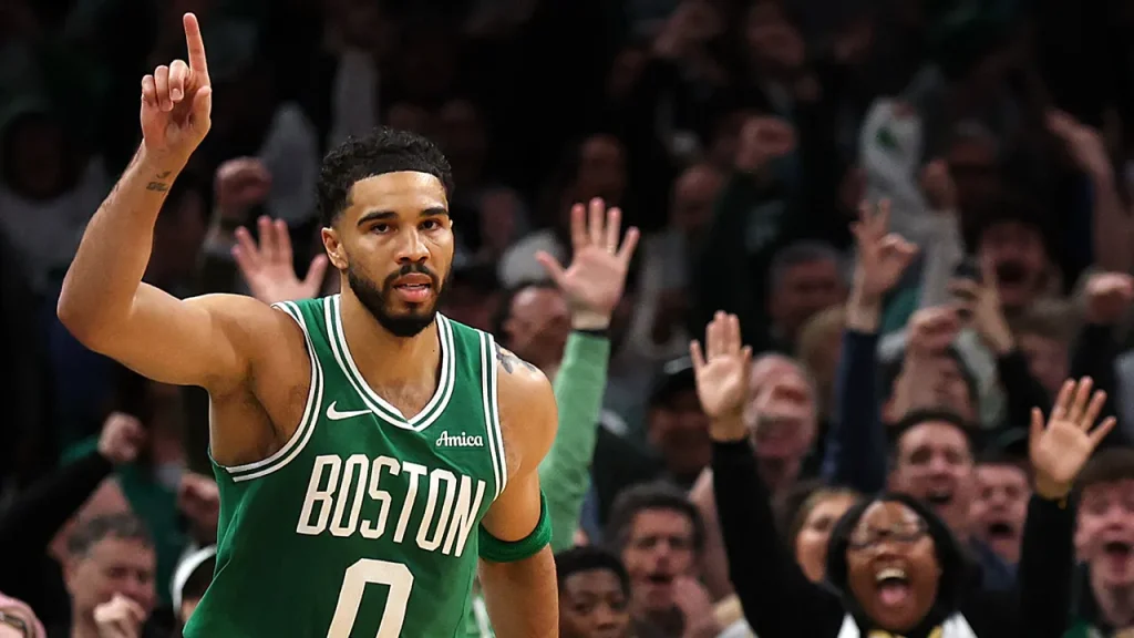 Jayson Tatum of the Celtics shares thoughts on his significant return to the NBA.
