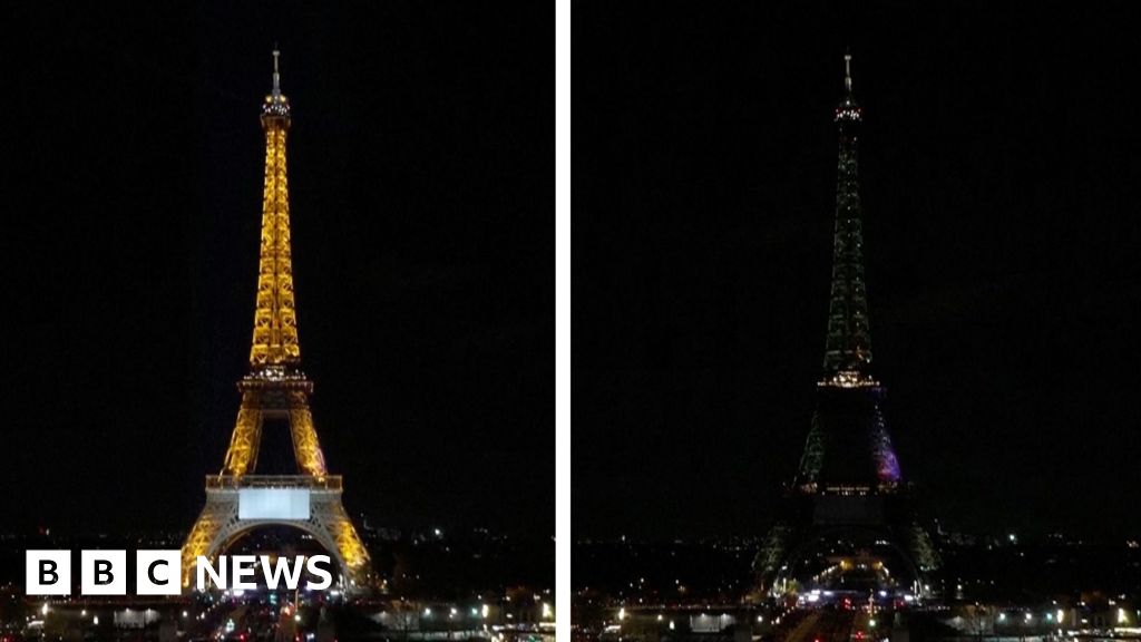 Major international monuments dim their lights in solidarity.