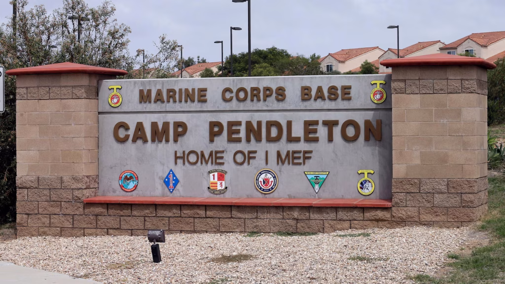Marine corporal charged with theft and trafficking of weapons from Camp Pendleton.