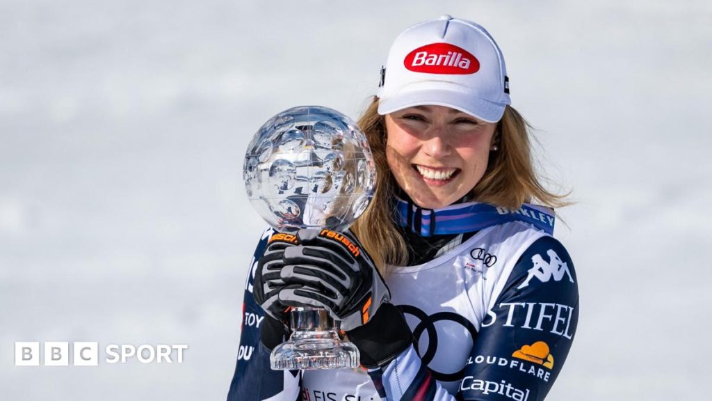 Mikaela Shiffrin secures sixth World Cup title, matching a historic record.