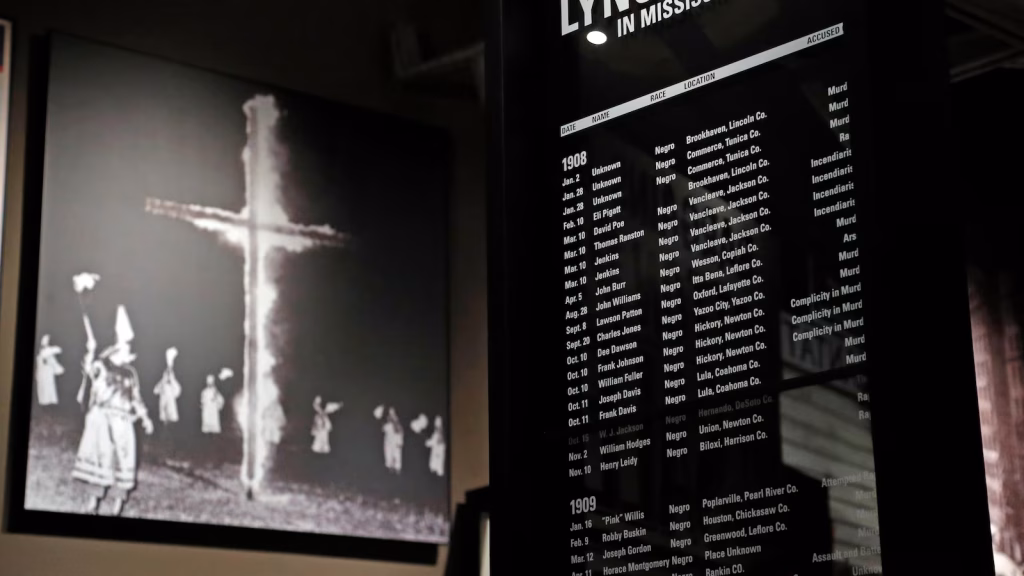 Mississippi Public Safety officials discover Ku Klux Klan memorabilia in agency office.