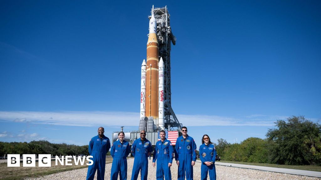 [NASA's Artemis Moon rocket returns to launch pad in preparation for potential April liftoff.