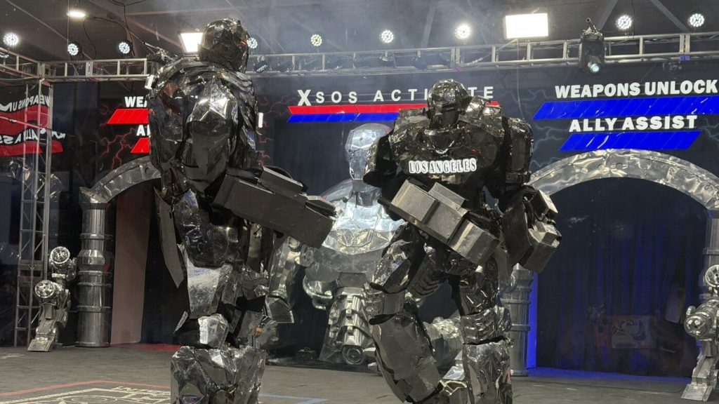 Robots compete in a combat event in Detroit.