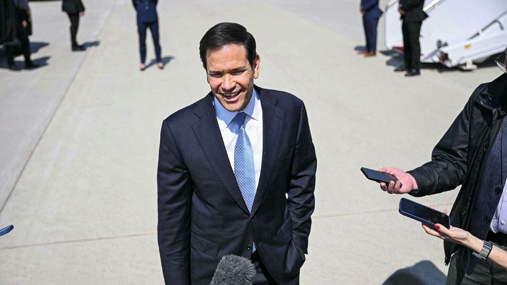 [Rubio emphasizes America-first stance at G7 discussions on Iran in France.
