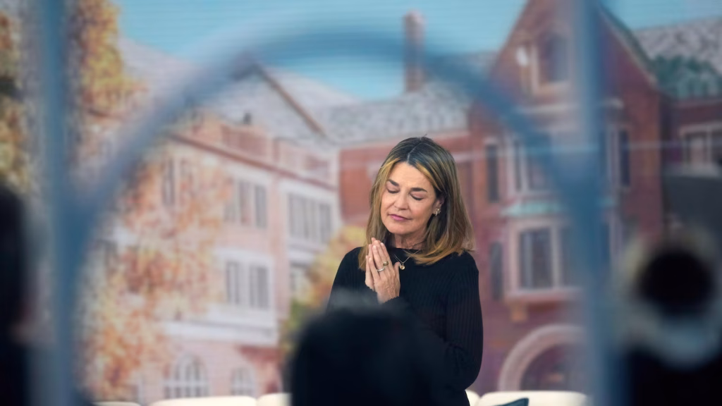 Savannah Guthrie returns to the 'Today' show offscreen for the first time after her mother's disappearance.
