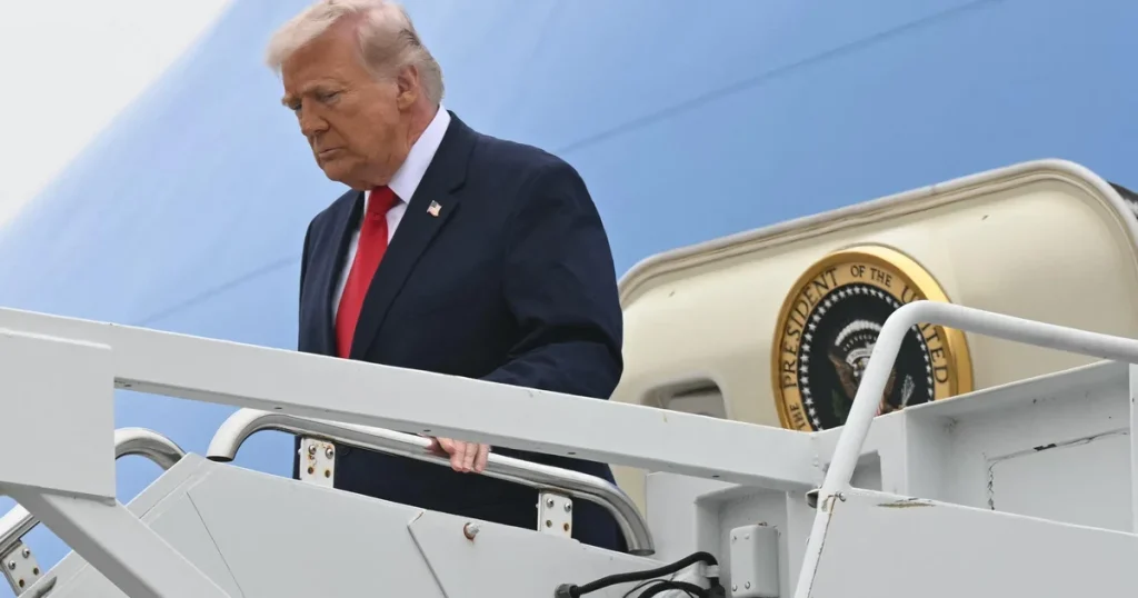 Trump attends ceremony for six soldiers who died in Iran.