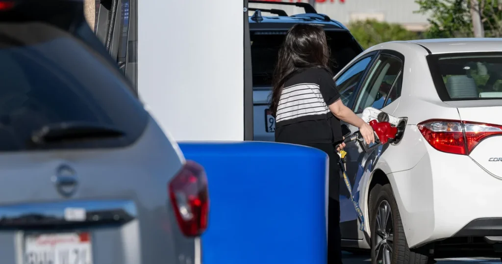 U.S. gas prices reach $4 per gallon for the first time since August 2022.