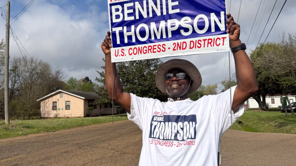 Veteran Congressman Bennie Thompson secures victory over younger Democratic opponent in Mississippi primary election.
