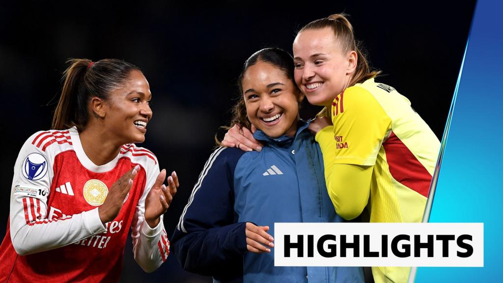 Arsenal advances to Women's Champions League semi-finals after defeating Chelsea 3-2 on aggregate despite 1-0 loss in second leg.