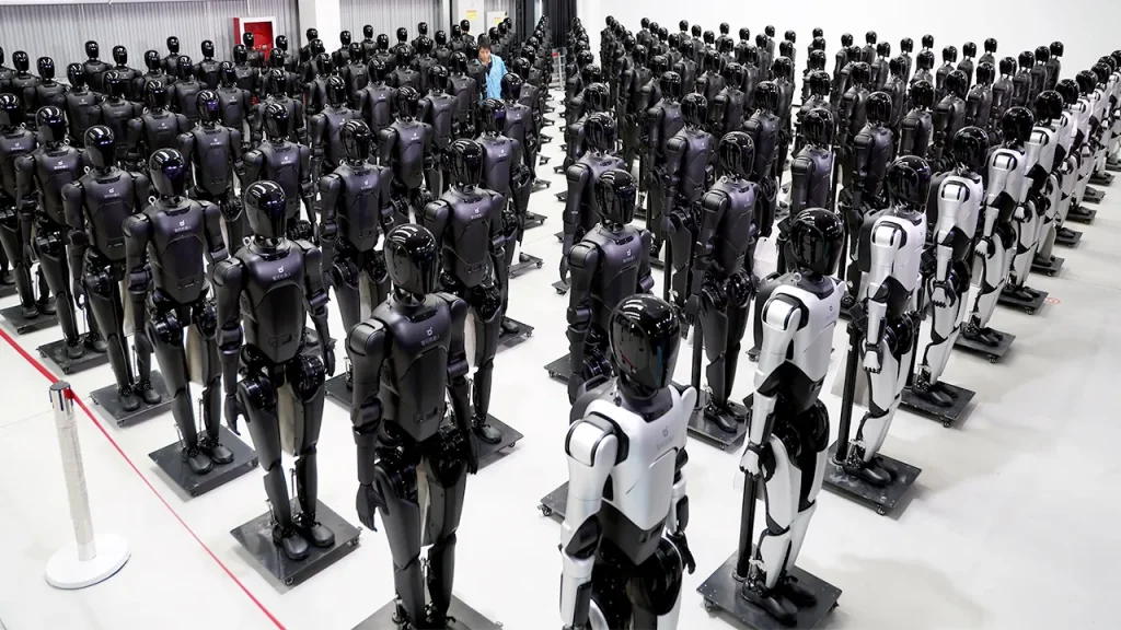 China significantly increases production of humanoid robots.