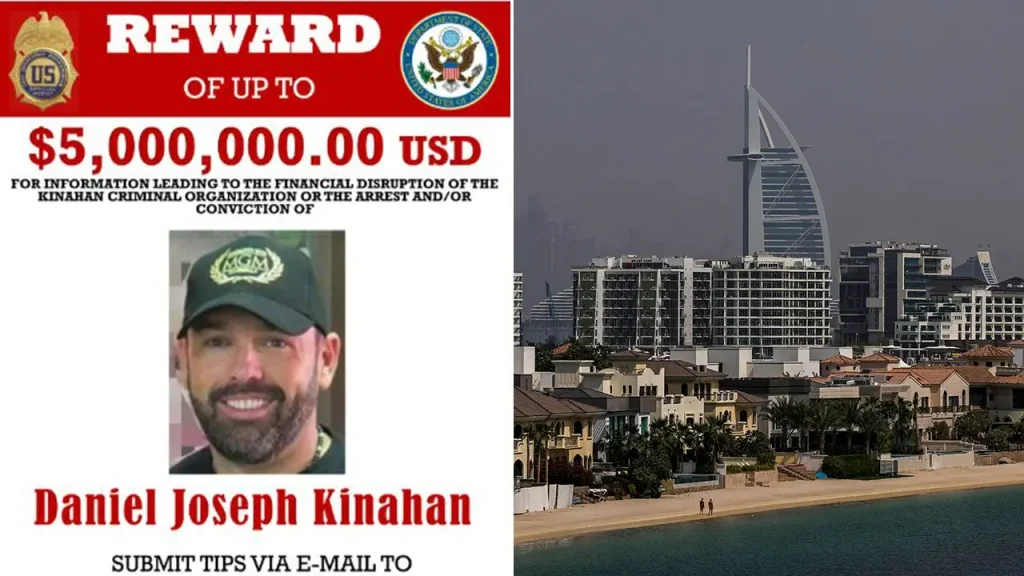 [Daniel Kinahan, leader of an Irish cartel, detained in Dubai under organized crime allegations.