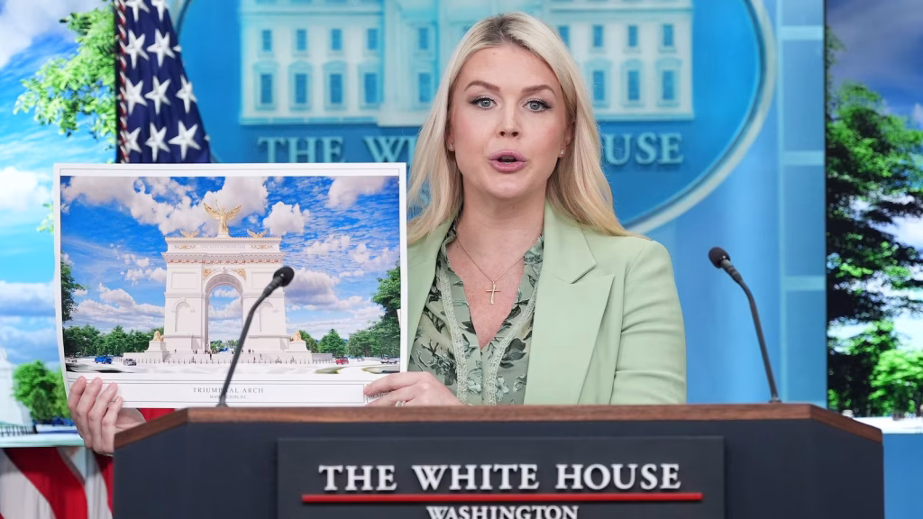 Federal agency holds hearing on Trump's proposal for a Triumphal Arch construction.