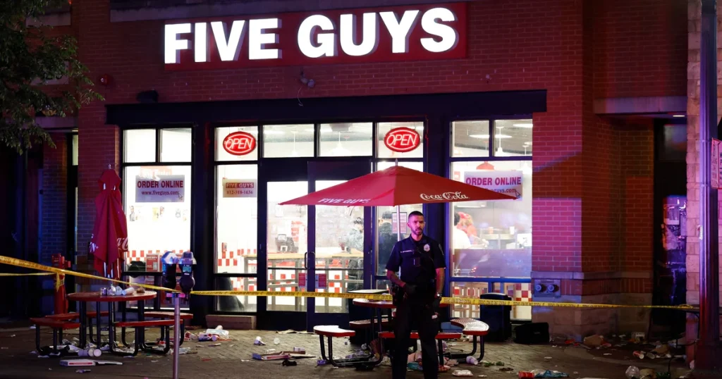 Five people wounded in shooting incident near Indiana University after Little 500 races.