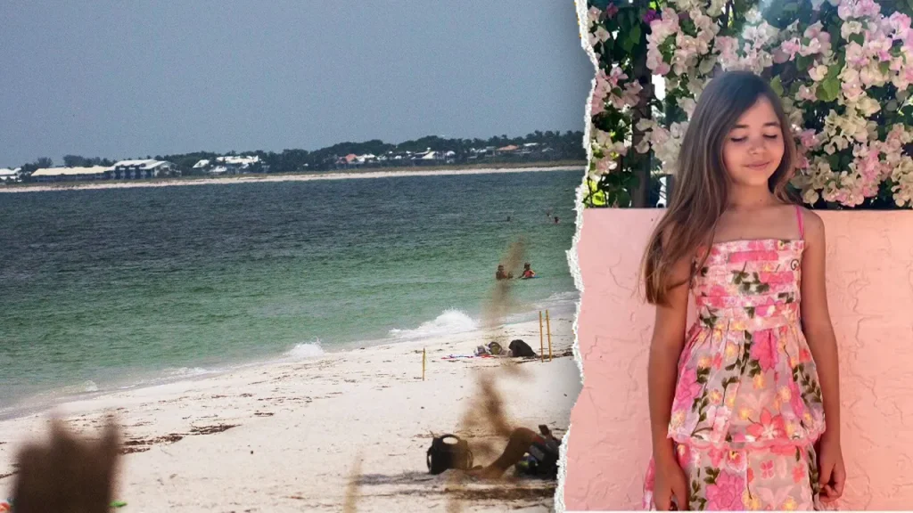 Florida girl makes a comeback to the beach following a shark attack that significantly injured her hand.