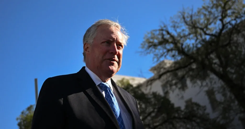Former White House Chief of Staff Mark Meadows requests DOJ to cover legal expenses related to Trump investigations.