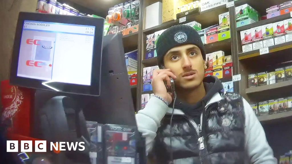 Individual distributing narcotics at High Street convenience store interrupted by BBC team