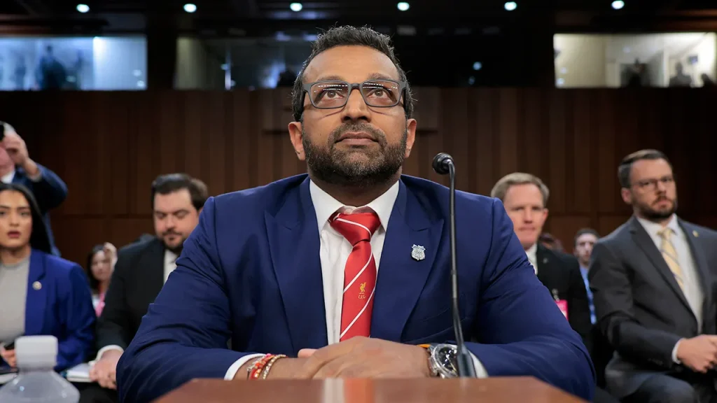 Kash Patel confronts NBC News journalist regarding allegations in Atlantic lawsuit