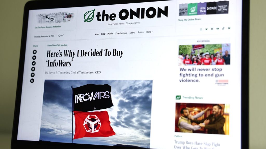 The Onion reaches agreement to acquire Infowars.